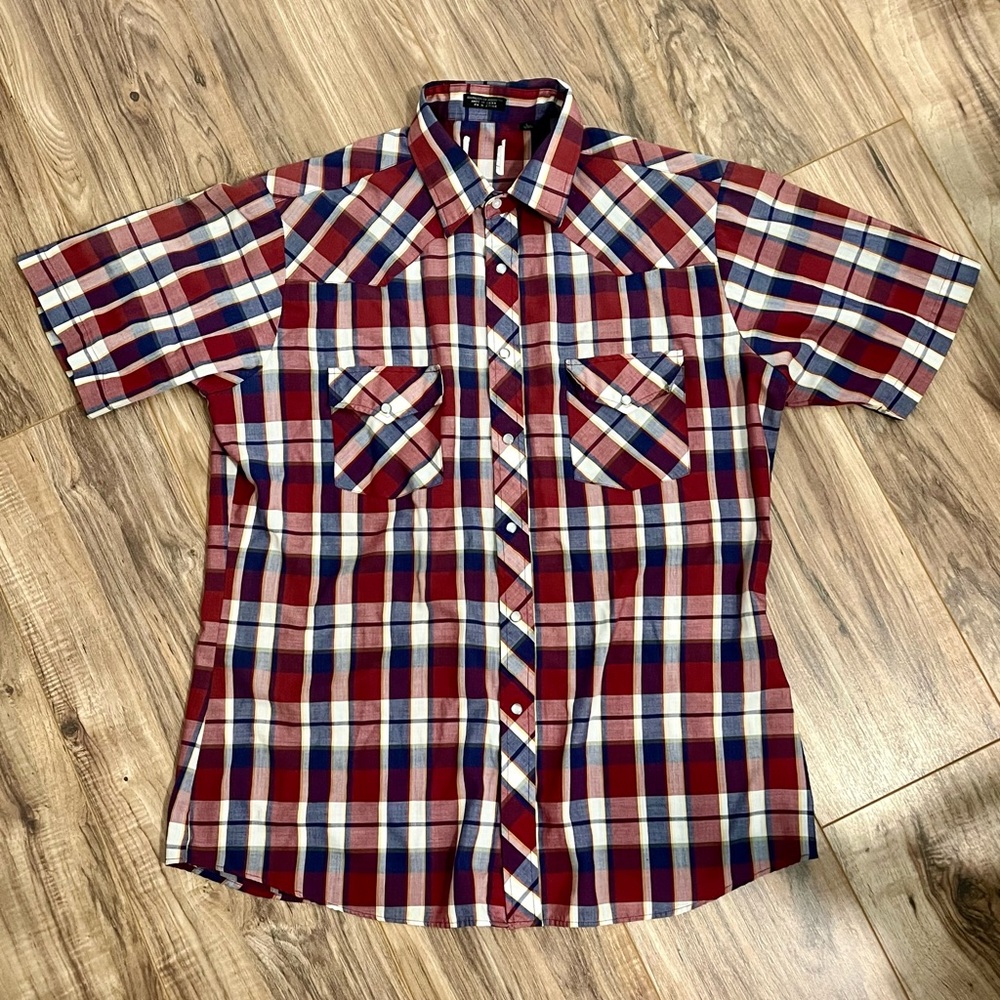 Men’s Vintage (Tags Missing) Short Sleeve Western Shirt With Pearl Snaps